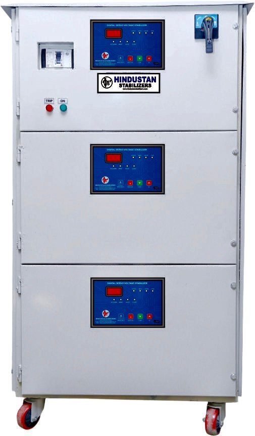 THREE PHASE AIR COOLED DIGITAL SERVO VOLTAGE STABILIZERS