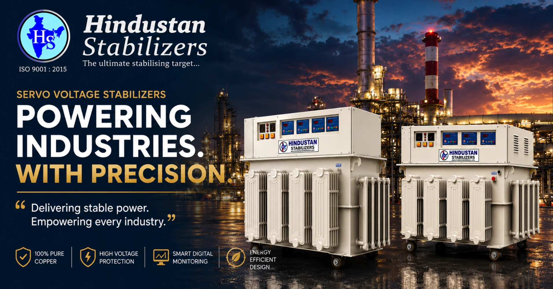Oil Cooled Industrial Servo Voltage Stabilizers