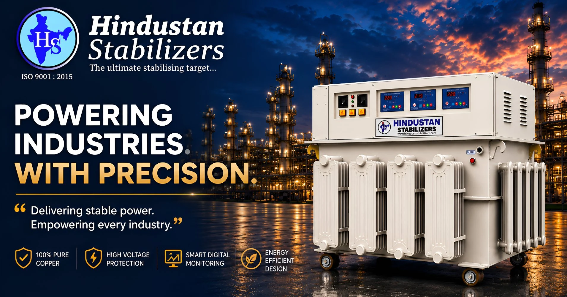 Industrial Heavy Duty Voltage Regulators for Manufacturing Plants