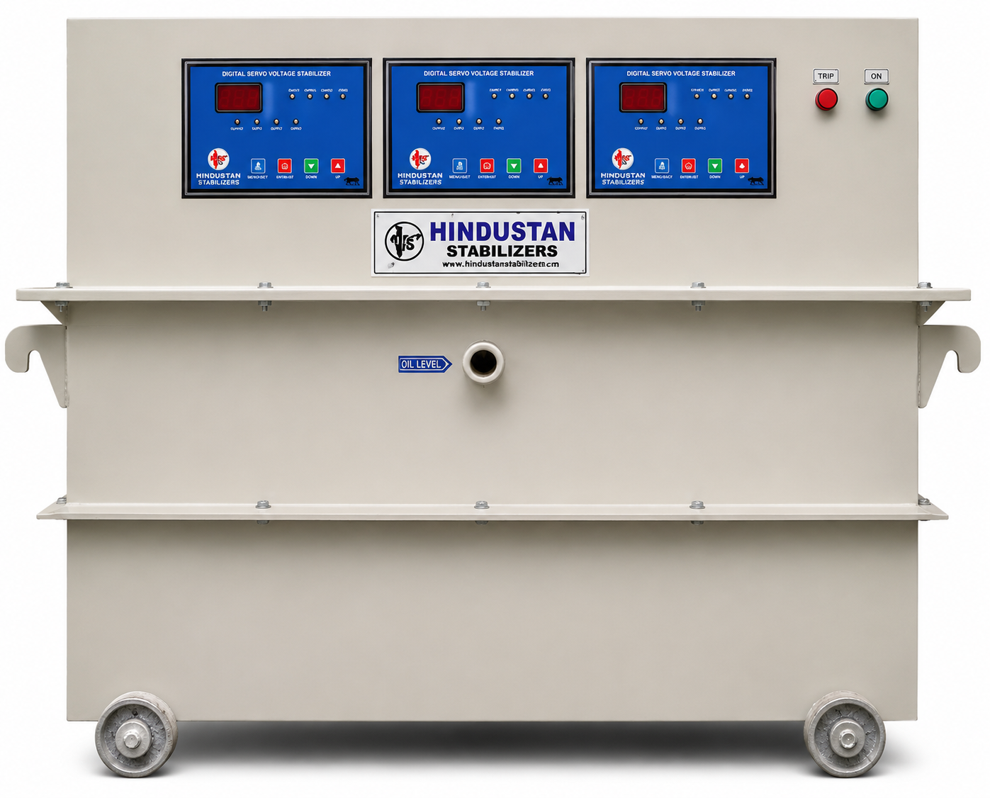 THREE PHASE OIL COOLED DIGITAL SERVO VOLTAGE STABILIZERS